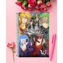 Anime And Your World Amnesia  Anime Defter 1 Adet Özel Tasarım A4 Boyutu 21*29 cm  Telli Kareli defter