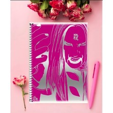 Anime And Your World Detroit Metal City Anime Defter 1 Adet Özel Tasarım A4 Boyutu 21*29 cm  Telli Kareli Defter