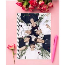 Vıxx Kpop Defter 1 Adet Özel Tasarım A4 Boyutu 21*29 cm  Telli Kareli Defter