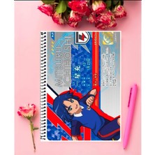 Anime And Your World Ichihoski Hikaru  Anime Defter 1 Adet Özel Tasarım A4 Boyutu 21*29 cm Telli Kareli