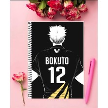 Anime And Your World Kotaro Bokuto (Haikyuu)  Anime Defter 1 Adet Özel Tasarım A4 Boyutu 21*29 cm Telli Kareli