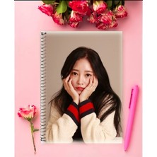 Sistar (Girin.bora.soyou.dasom) Defter 1 Adet Özel Tasarım A4 Boyutu 21*29 cm  Telli Kareli Defter