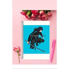 Tomıoka Gıyuu Anime Defter 1 Adet Özel Tasarım A4 Boyutu Telli Kareli Defter 21*29 cm