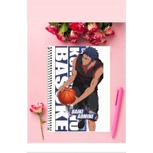 Daiki Aomine Anime Defter 1 Adet Özel Tasarım A4 Boyutu Telli Kareli Defter 21*29 cm