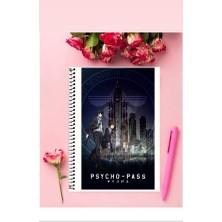 Anime And Your World Psycho Pass Anime Defter 1 Adet Özel Tasarım A4 Boyutu Telli Kareli Defter 21*29 cm