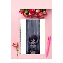 Orihara Izaya  Anime Defter 1 Adet Özel Tasarım A4 Boyutu Telli Kareli Defter 21*29 cm