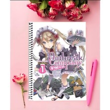 Outbreak Company Anime Defter 1 Adet Özel Tasarım A4 Boyutu 21*29 cm  Telli Kareli Defter