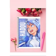 Hadou Anime Defter 1 Adet Özel Tasarım A4 Boyutu Telli Kareli Defter 21*29 cm
