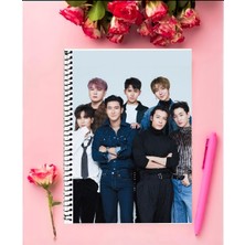 Anime And Your World Super Junior Kpop   Defter 1 Adet Özel Tasarım A4 Boyutu 21*29 cm  Telli Kareli Defter