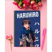 Haruhiro Anime Defter 1 Adet Özel Tasarım A4 Boyutu Telli Çizgili Defter 21*29 cm