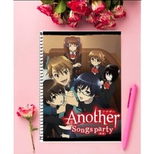 Anime And Your World Another Anime Defter 1 Adet Özel Tasarım A4 Boyutu 21*29 cm  Telli Kareli Defter