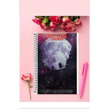 Anime And Your World Stranger Things Defter 1 Adet Özel Tasarım A4 Boyutu Telli Kareli Defter 21*29 cm