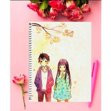 Kimi No Todoke Anime Defter 1 Adet Özel Tasarım A4 Boyutu 21*29 cm Telli Kareli