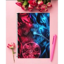 Sousei No Onmyouji  Anime Defter 1 Adet Özel Tasarım A4 Boyutu 21*29 cm  Telli Kareli Defter