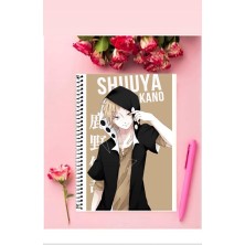 Anime And Your World Shuuya Kano Anime Defter 1 Adet Özel Tasarım A4 Boyutu Telli Kareli Defter 21*29 cm
