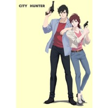 Anime And Your World City Hunter Anime Defter 1 Adet Özel Tasarım A4 Boyutu 21*29 cm  Telli Kareli Defter