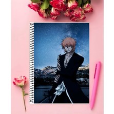Anime And Your World Bleach Anime Defter 1 Adet Özel Tasarım A4 Boyutu 21*29 cm  Telli Kareli Defter