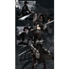 Anime And Your World Levi Ackerman Attack On Titan Anime Defter 1 Adet Özel Tasarım A4 Boyutu 21*29 cm  Telli Kareli