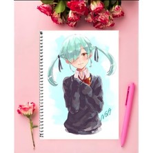 Anime And Your World Yam Ada Kun To 7 Nin No M Ajo Anime Defter 1 Adet Özel Tasarım A4 Boyutu 21*29 cm  Telli Kareli
