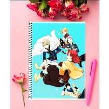 Akagami No Shirayuki Hime  Anime Defter 1 Adet Özel Tasarım A4 Boyutu 21*29 cm Telli Kareli