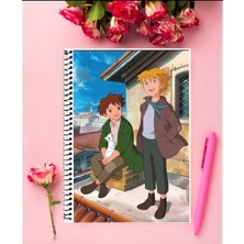 Anime And Your World Romeo No Aoi Sora  Anime   Defter 1 Adet Özel Tasarım A4 Boyutu 21*29 cm  Telli Kareli Defter