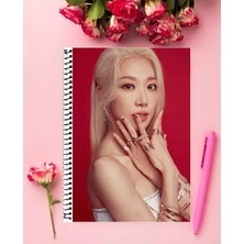 Anime And Your World Black Swan Kpop  Defter 1 Adet Özel Tasarım A4 Boyutu 21*29 cm  Telli Kareli defter