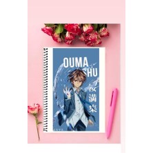 Shu Ouma Anime Defter 1 Adet Özel Tasarım A4 Boyutu Telli Kareli Defter 21*29 cm