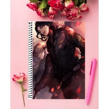 Tokyo Revengers Anime Defter 1 Adet Özel Tasarım A4 Boyutu 21*29 cm  Telli Çizgili defter