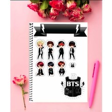 Anime And Your World Bts Defter 1 Adet Özel Tasarım A4 Boyutu Telli Kareli Defter 21*29 cm