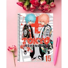Anime And Your World Tokyo Revengers Anime Defter 1 Adet Özel Tasarım A4 Boyutu 21*29 cm  Telli Çizgili defter