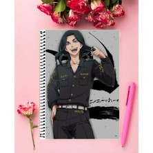 Tokyo Revengers Anime Defter 1 Adet Özel Tasarım A4 Boyutu 21*29 cm  Telli Çizgili defter