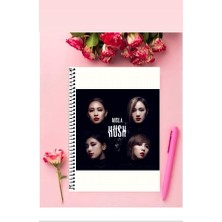 Miss A  Kpop Defter 1 Adet Özel Tasarım A4 Boyutu Telli Kareli Defter 21*29 cm