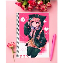 Anime And Your World Nanami Chiaka (Nanamı Chıaka) Anime Defter 1 Adet Özel Tasarım A4 Boyutu 21*29 cm Telli Kareli