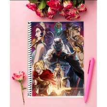 Blood Of Zeus Anime Defter 1 Adet Özel Tasarım A4 Boyutu 21*29 cm  Telli Kareli Defter