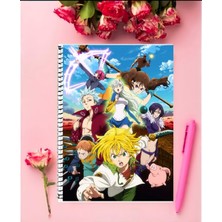 Anime And Your World The Seven Deadly Sins Anime Defter 1 Adet  A4 Boyutu 21*29 cm  Telli Kareli