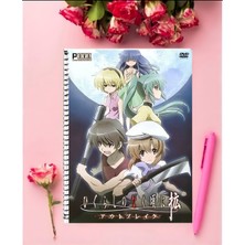 Higurashi No Naku Koro Ni  Anime Defter 1 Adet Özel Tasarım A4 Boyutu 21*29 cm  Telli Kareli