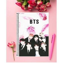 Anime And Your World Bts Defter 1 Adet Özel Tasarım A4 Boyutu 21*29 cm Telli Kareli Defter