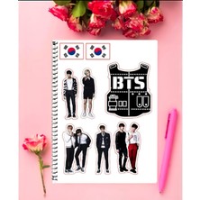 Anime And Your World Bts Defter 1 Adet Özel Tasarım A4 Boyutu Telli Kareli Defter 21*29 cm