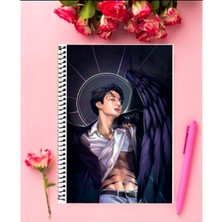 Bts Defter 1 Adet Özel Tasarım A4 Boyutu Telli Kareli Defter 21*29 cm