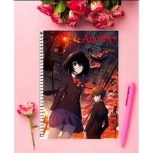 Anime And Your World Another  Anime Defter 1 Adet Özel Tasarım A4 Boyutu 21*29 cm Telli Kareli
