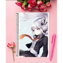 Anime And Your World Kirigiri Kyouko Anime Defter 1 Adet Özel Tasarım A4 Boyutu 21*29 cm  Telli Kareli Defter