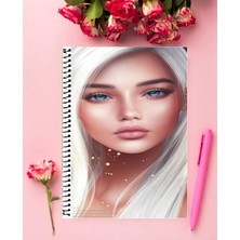 Manzara Defter 1 Adet Özel Tasarım A4 Boyutu 21*29 cm  Telli Çizgili defter