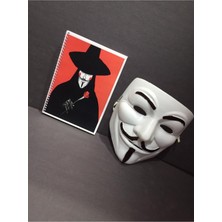 Anime And Your World Vandetta Maske+Vandetta A4 Boyu Telli Defter Kareli
