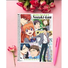 Gekkan Shoujo Nozaki Kun Anime Defter 1 Adet Özel Tasarım A4 Boyutu 21*29 cm  Telli Kareli Defter