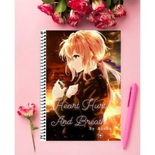 Anime And Your World Violet Evergarden Anime Defter 1 Adet Özel Tasarım A4 Boyutu 21*29 cm  Telli Kareli defter