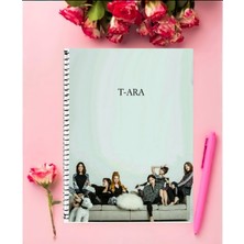 Sistar (Girin.bora.soyou.dasom) Defter 1 Adet Özel Tasarım A4 Boyutu 21*29 cm  Telli Kareli Defter