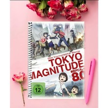 Anime And Your World Tokyo Magnitude 8.0 Anime Defter 1 Adet Özel Tasarım A4 Boyutu 21*29 cm  Telli Kareli Defter