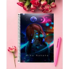 Anime And Your World 5-Toubun No Hanayome Anime Defter 1 Adet Özel Tasarım A4 Boyutu 21*29 cm  Telli Kareli Defter