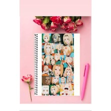 Tsunade Senju Anime Defter 1 Adet Özel Tasarım A4 Boyutu Telli Kareli Defter 21*29 cm
