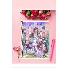 Anime And Your World Re Zero Starting Anime Defter 1 Adet Özel Tasarım A4 Boyutu Telli Kareli Defter 21*29 cm